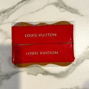Louis Vuitton Holiday Red Gold Ribbon 22” and 20” Authentic